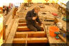 Removing the poop deck planking