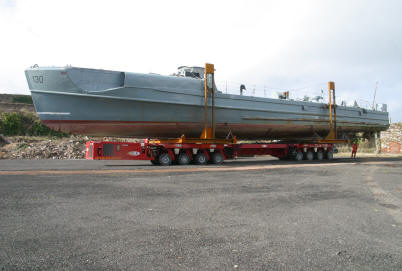 WW2 Schnellboot S130 arrives on site for restoration