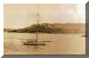 The yacht Halcyon at anchor in St Ives bay, 1920's