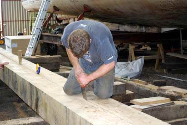 S130 - Cutting the new keel piece
